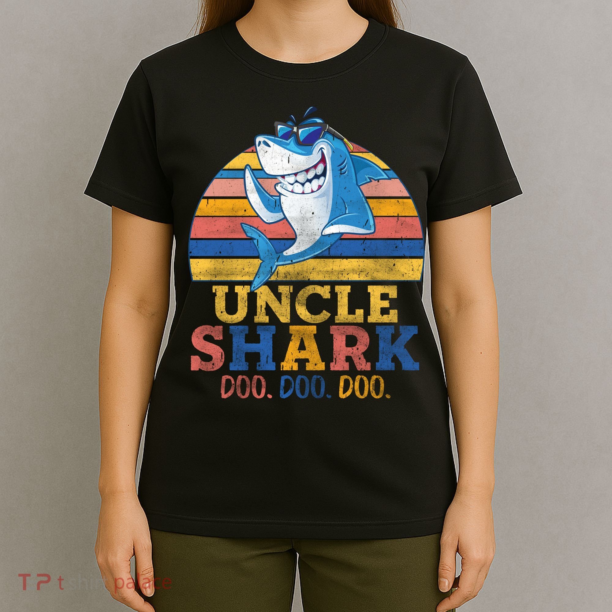 Retro Vintage Uncle Shark Doo T-Shirt