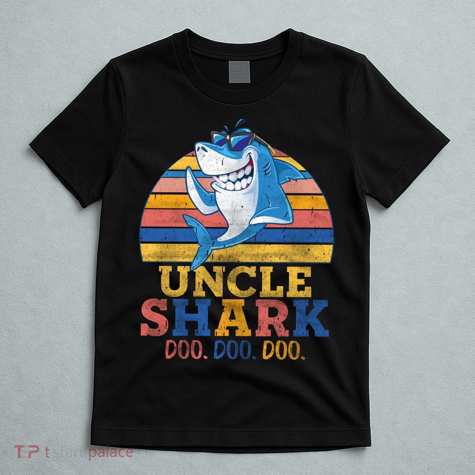 Retro Vintage Uncle Shark Doo T-Shirt