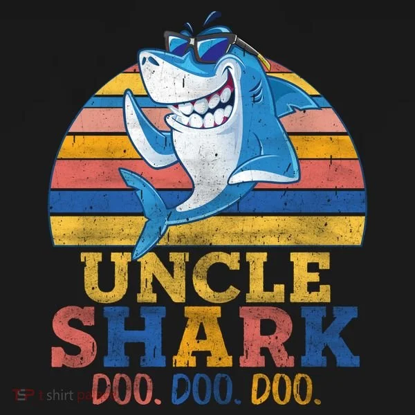 Retro Vintage Uncle Shark Doo Bucket Hat
