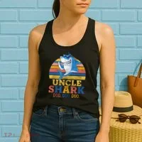 Retro Vintage Uncle Shark Doo Women's Tank Top thumb 2