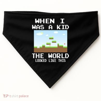Retro When I Was A Kid The World Look Like This USA-Made Doggie Bandana