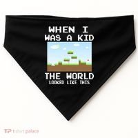 Retro When I Was A Kid The World Look Like This USA-Made Doggie Bandana thumb 0