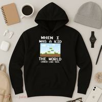 Retro When I Was A Kid The World Look Like This Hoodie thumb 3