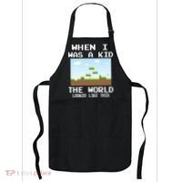 Retro When I Was A Kid The World Look Like This Apron thumb 0