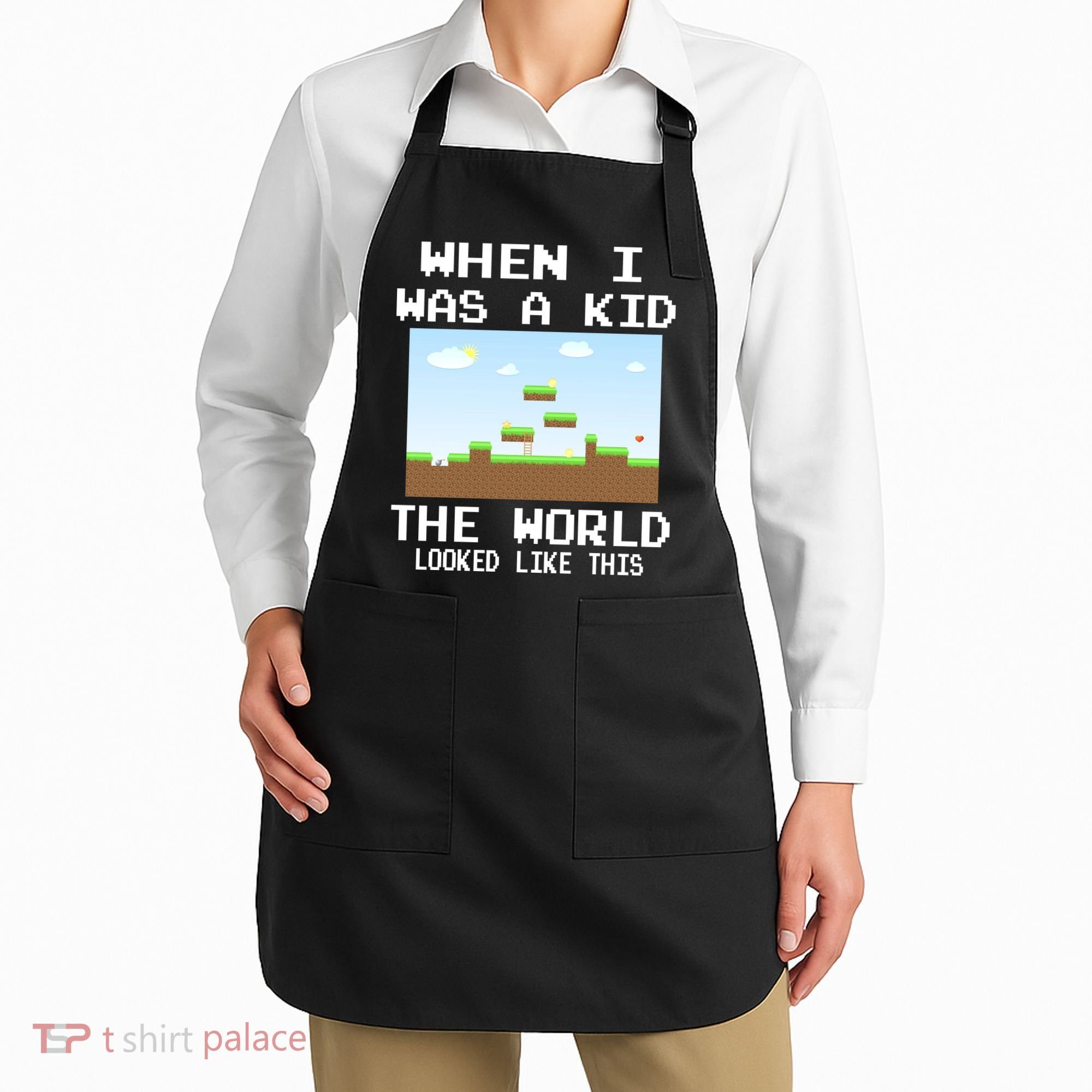 Retro When I Was A Kid The World Look Like This Apron