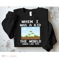 Retro When I Was A Kid The World Look Like This Sweatshirt thumb 2
