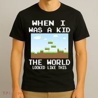 Retro When I Was A Kid The World Look Like This T-Shirt thumb 3