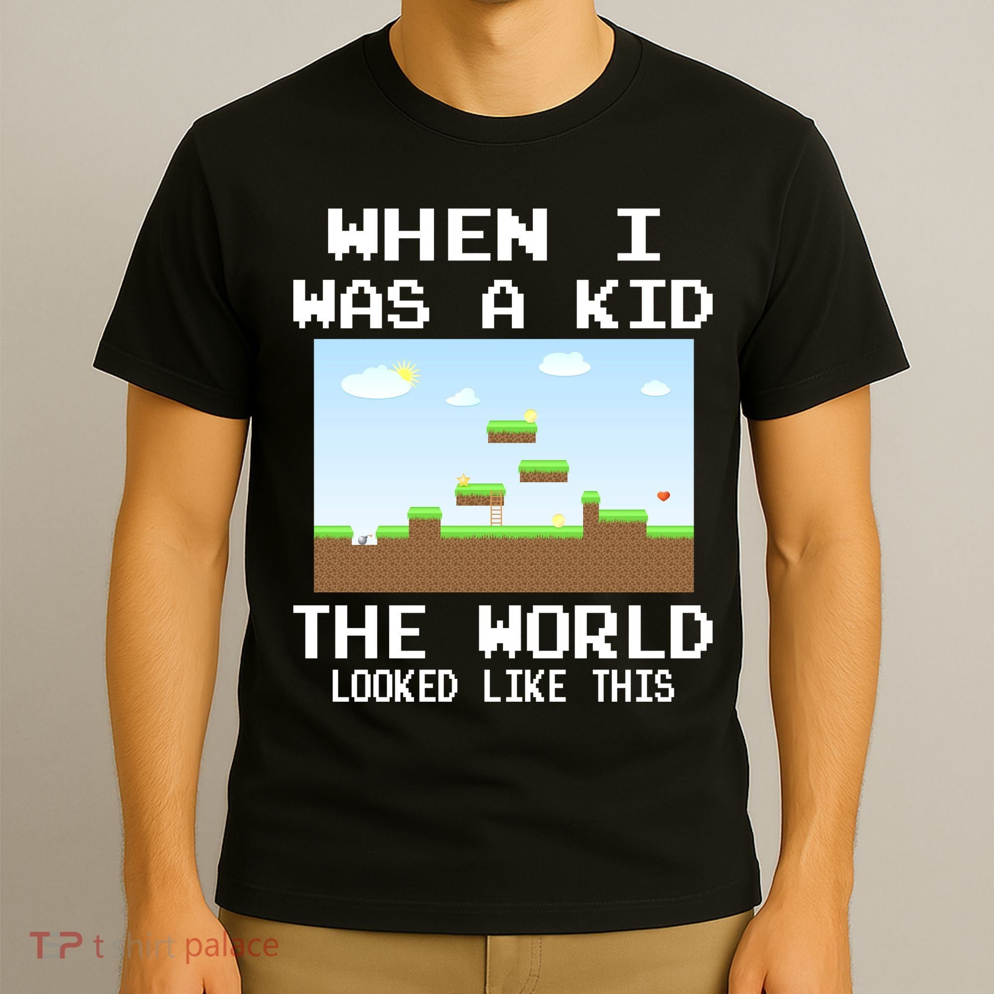 Retro When I Was A Kid The World Look Like This T-Shirt