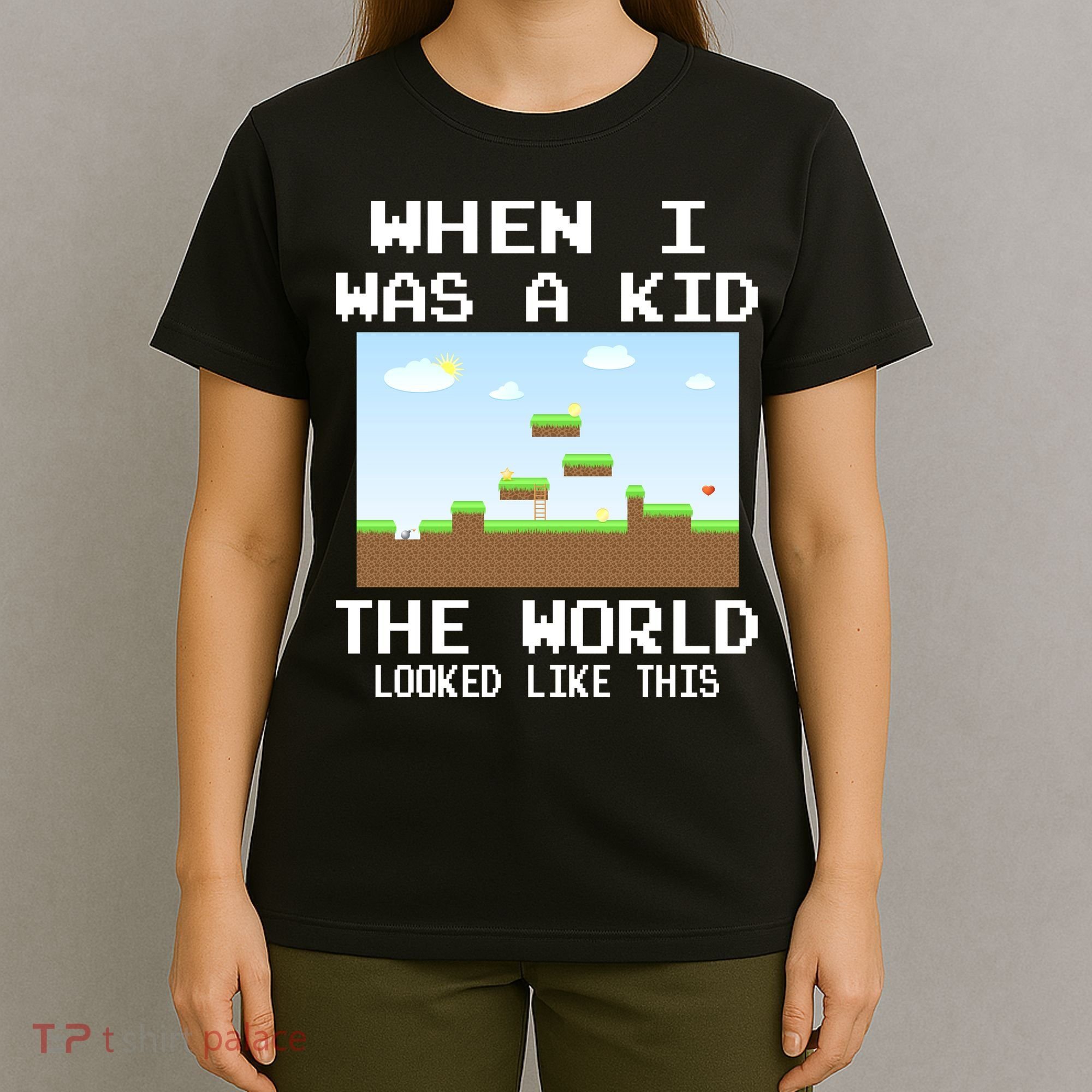 Retro When I Was A Kid The World Look Like This T-Shirt