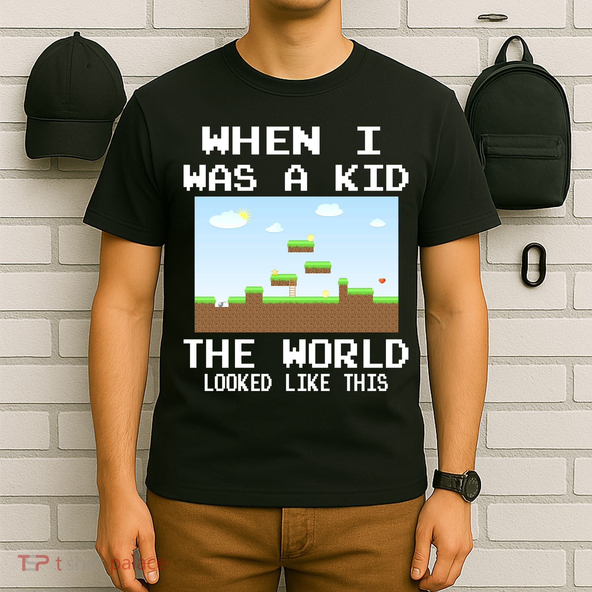 Retro When I Was A Kid The World Look Like This T-Shirt