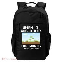 Retro When I Was A Kid The World Look Like This Backpack thumb 0