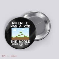 Retro When I Was A Kid The World Look Like This Button thumb 0