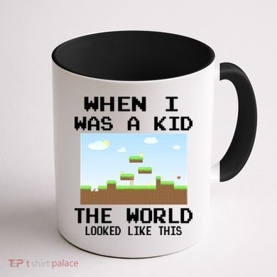 Retro When I Was A Kid The World Look Like This Coffee Mug back