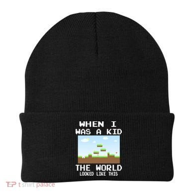 Retro When I Was A Kid The World Look Like This Beanie