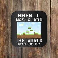 Retro When I Was A Kid The World Look Like This Coaster thumb 0