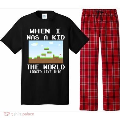 Retro When I Was A Kid The World Look Like This Pajama Set