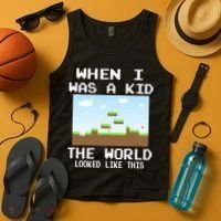 Retro When I Was A Kid The World Look Like This Tank Top thumb 4