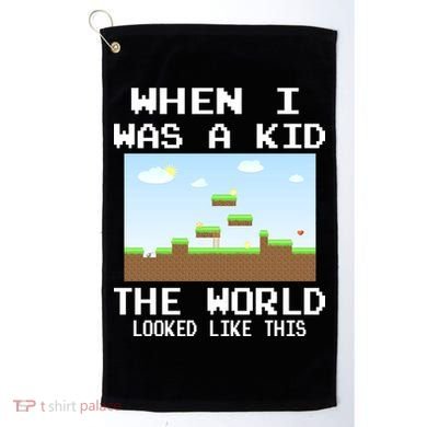 Retro When I Was A Kid The World Look Like This Golf Towel