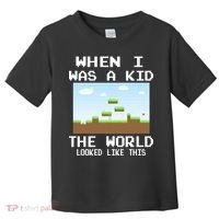 Retro When I Was A Kid The World Look Like This Toddler T-Shirt thumb 0
