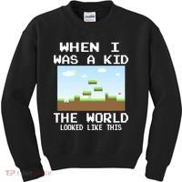 Retro When I Was A Kid The World Look Like This Kids Sweatshirt thumb 0