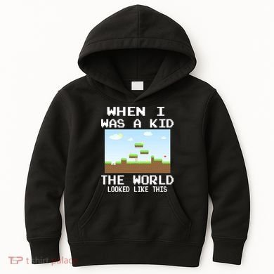 Retro When I Was A Kid The World Look Like This Kids Hoodie