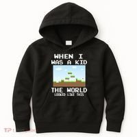 Retro When I Was A Kid The World Look Like This Kids Hoodie thumb 0