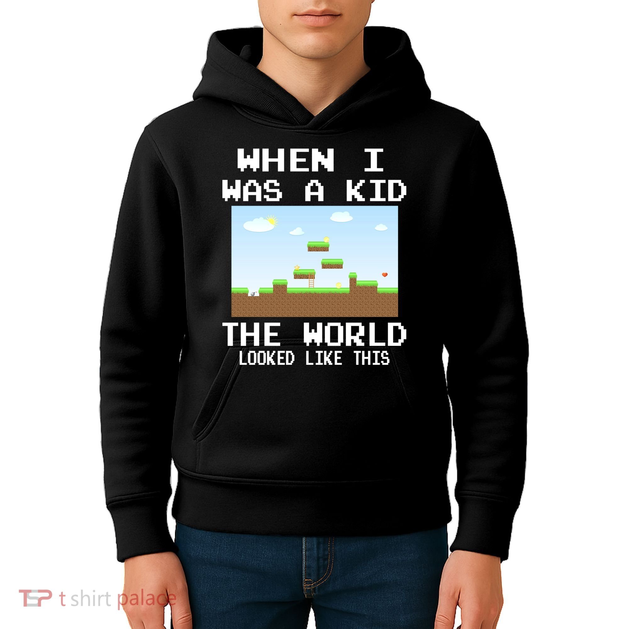 Retro When I Was A Kid The World Look Like This Kids Hoodie