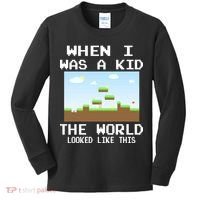 Retro When I Was A Kid The World Look Like This Kids Long Sleeve Shirt thumb 0