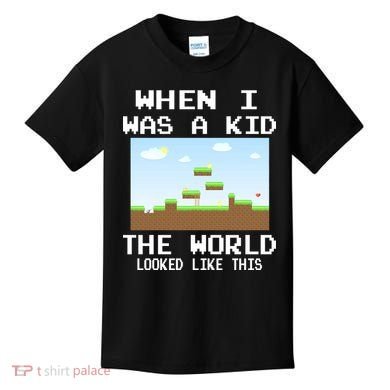 Retro When I Was A Kid The World Look Like This Kids T-Shirt