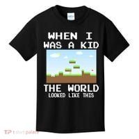 Retro When I Was A Kid The World Look Like This Kids T-Shirt thumb 0