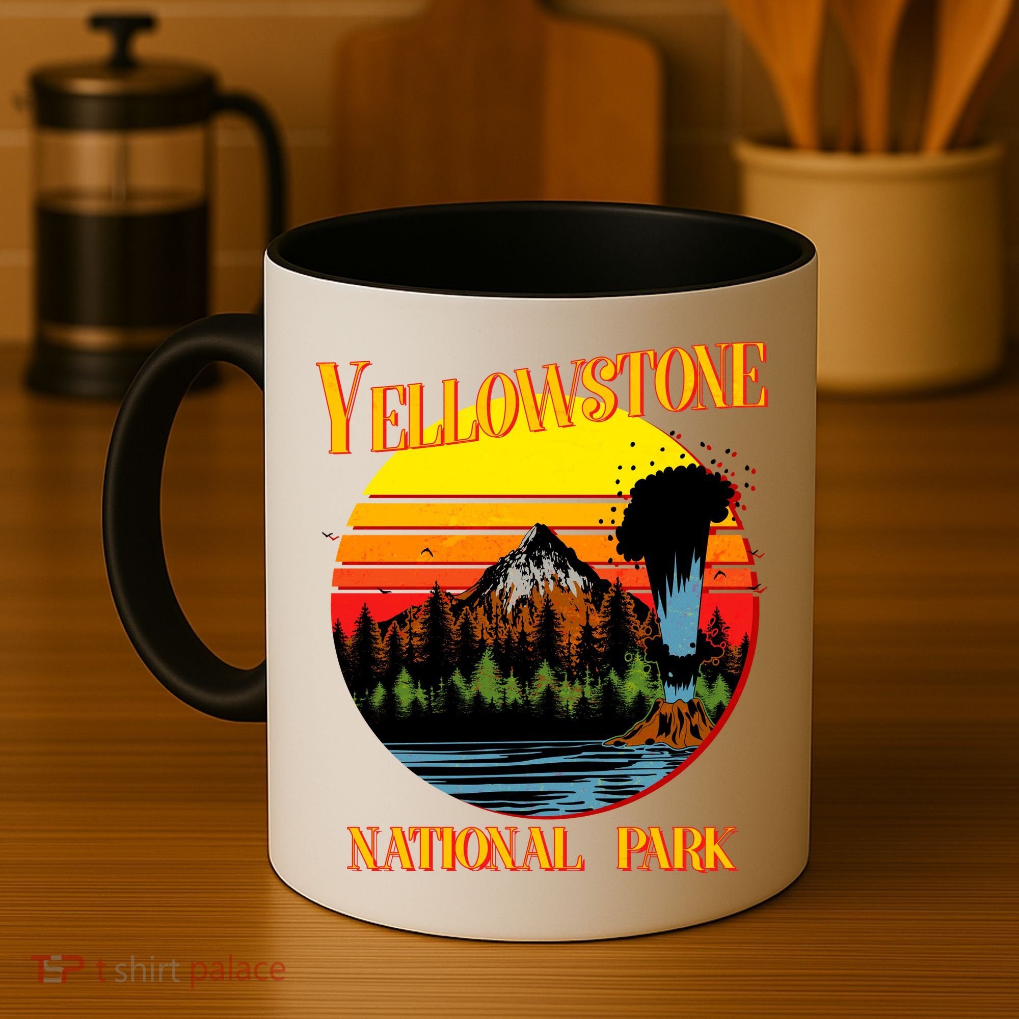 Retro Yellowstone National Park Coffee Mug
