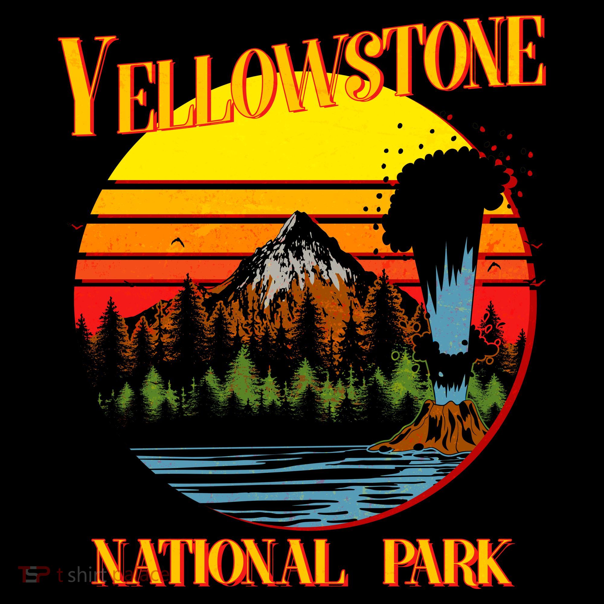 Retro Yellowstone National Park Women's Hoodie
