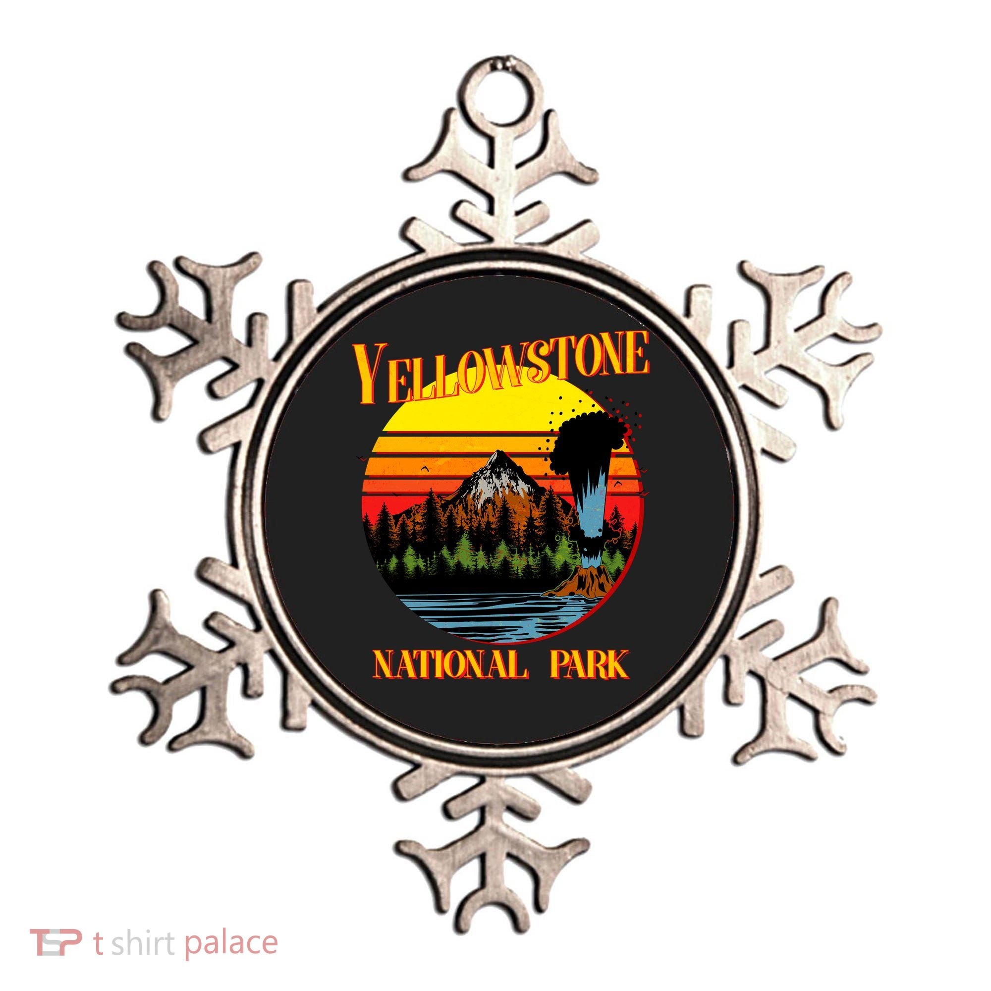 Retro Yellowstone National Park Ornament