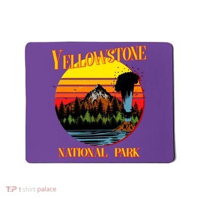 Retro Yellowstone National Park Mousepad