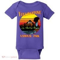 Retro Yellowstone National Park Baby Bodysuit thumb 0