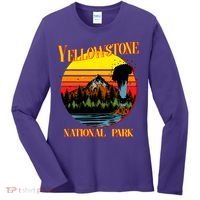 Retro Yellowstone National Park Women's Long Sleeve Shirt thumb 0