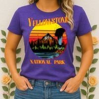Retro Yellowstone National Park Women's T-Shirt thumb 2