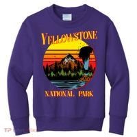Retro Yellowstone National Park Kids Sweatshirt thumb 0