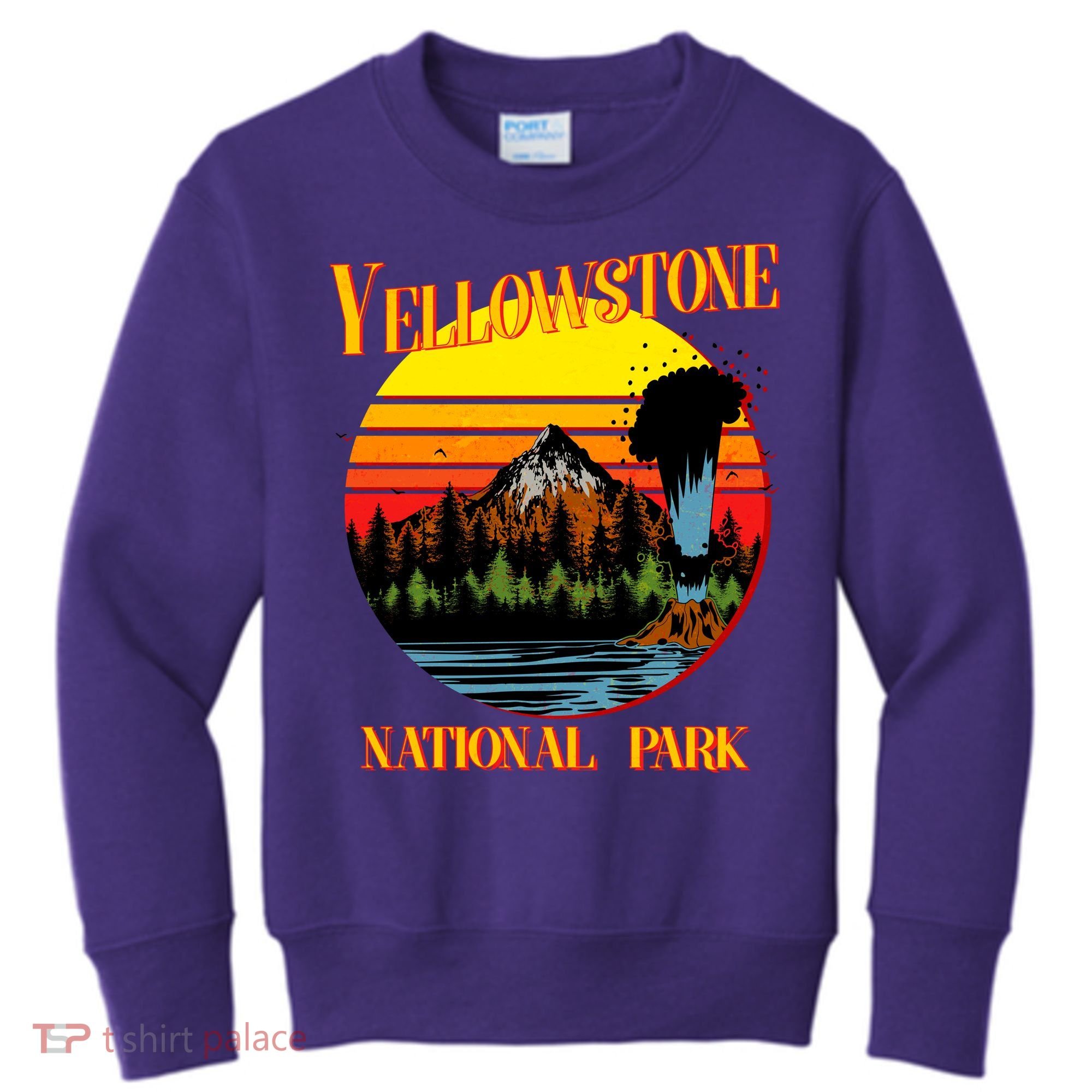Retro Yellowstone National Park Kids Sweatshirt