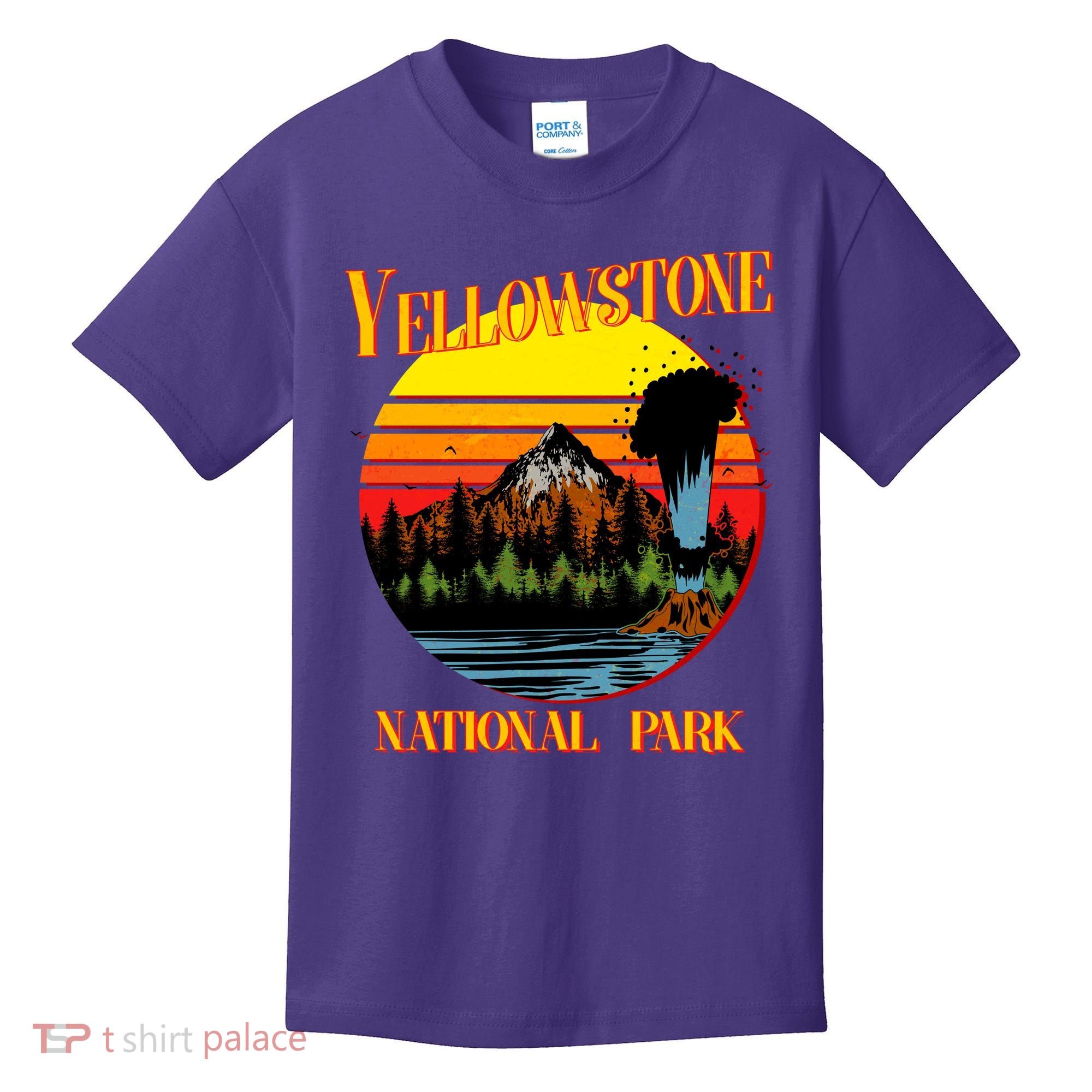 Retro Yellowstone National Park Kids T-Shirt