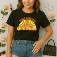 Retro You Are My Sunshine Sunbow Comfort Colors Boxy T-Shirt thumb 2