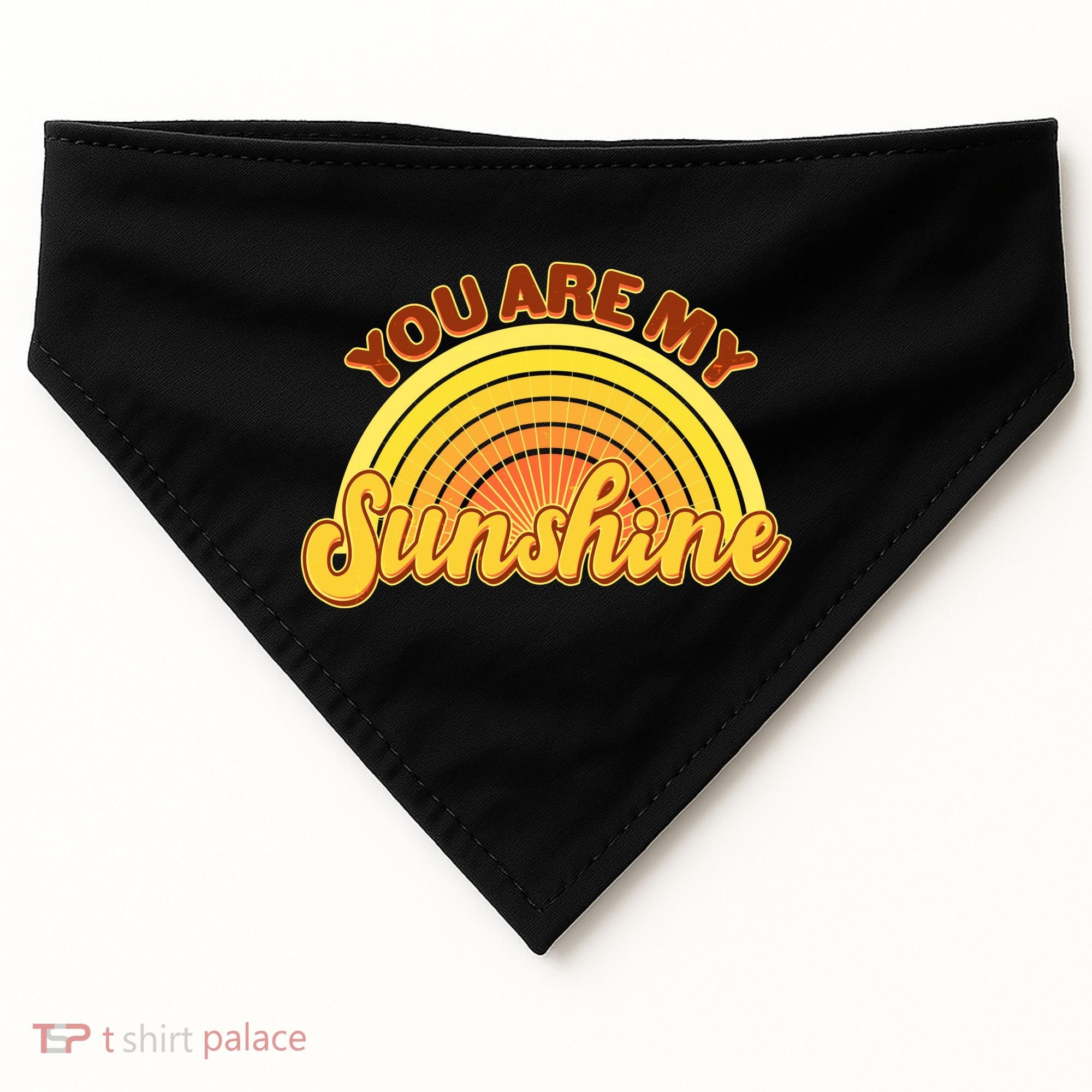 Retro You Are My Sunshine Sunbow USA-Made Doggie Bandana