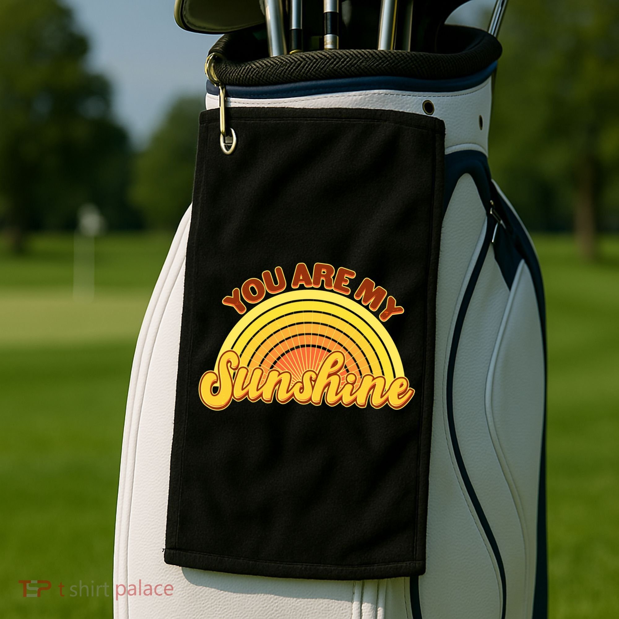 Retro You Are My Sunshine Sunbow Golf Towel