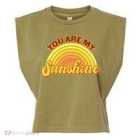 Retro You Are My Sunshine Sunbow Garment-Dyed Women's Muscle Tee thumb 0