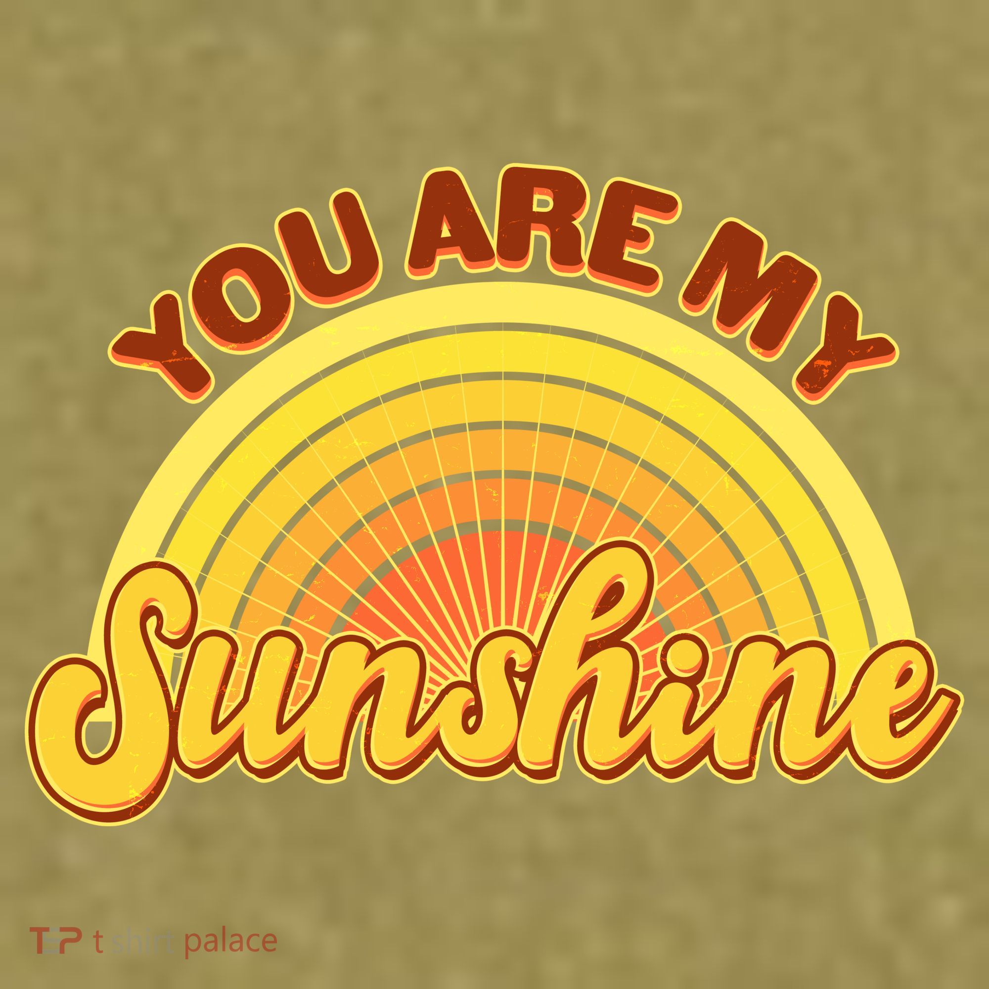 Retro You Are My Sunshine Sunbow Garment-Dyed Women's Muscle Tee