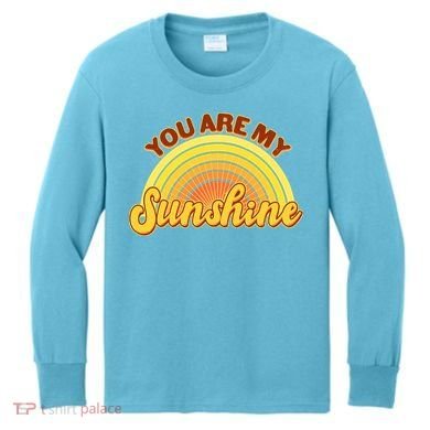 Retro You Are My Sunshine Sunbow Kids Long Sleeve Shirt