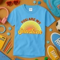 Retro You Are My Sunshine Sunbow Kids T-Shirt thumb 3