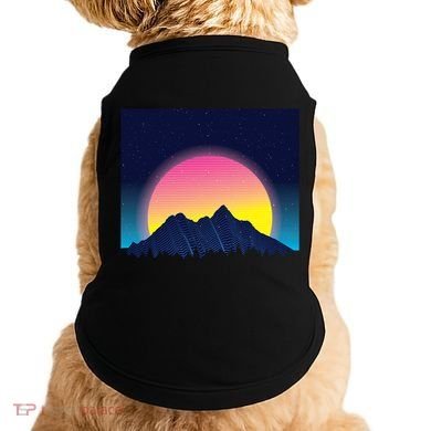 Retrowave Mountains Doggie Tank