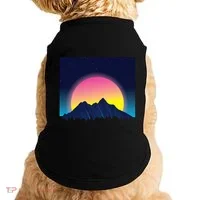Retrowave Mountains Doggie Tank thumb 0