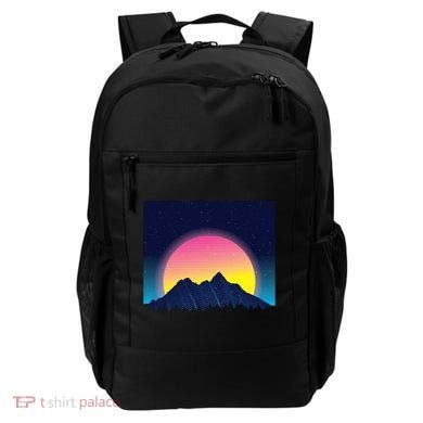 Retrowave Mountains Backpack